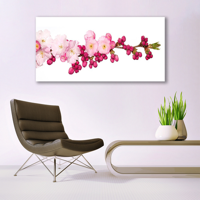 Acrylic Print Flower branch floral pink