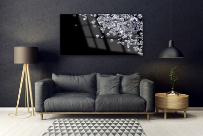 Acrylic Print Diamonds art black grey white