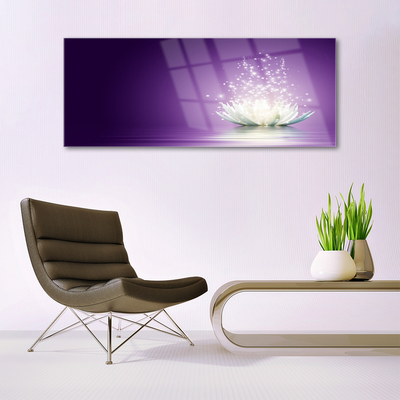Acrylic Print Lotus floral purple