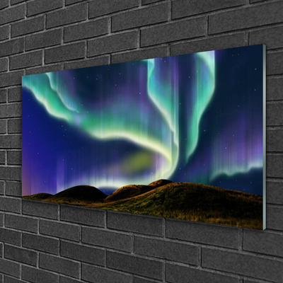Acrylic Print Aurora landscape blue
