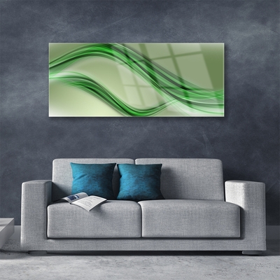 Acrylic Print Abstract art green grey