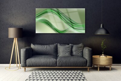 Acrylic Print Abstract art green grey