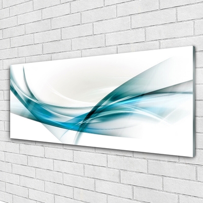 Acrylic Print Abstract lines art blue