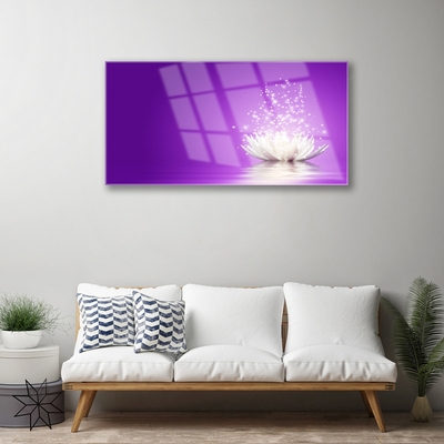 Acrylic Print Lotus flower floral purple