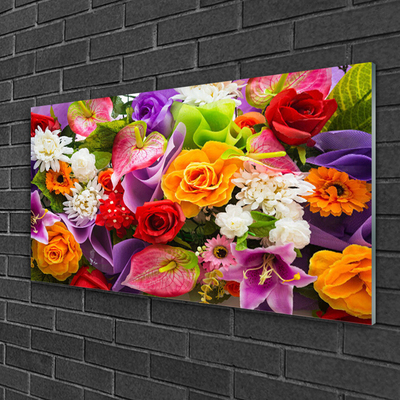 Acrylic Print Flowers floral multi