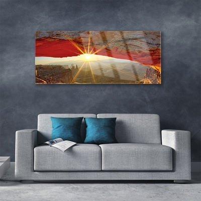 Acrylic Print Grand canyon landscape red brown
