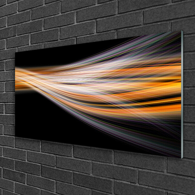 Acrylic Print Abstract art black grey orange
