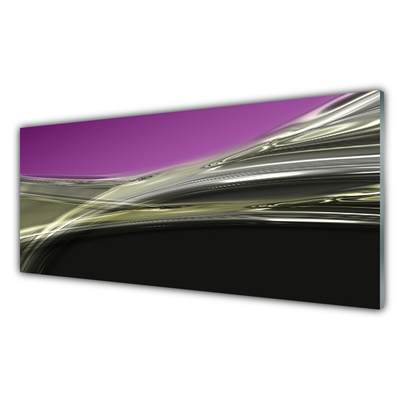 Acrylic Print Abstract art purple grey black