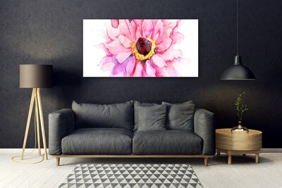 Acrylic Print Flower floral pink yellow white