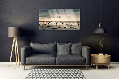 Acrylic Print Water landscape grey