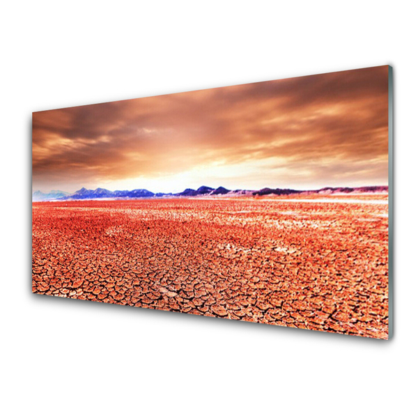 Acrylic Print Desert landscape red blue