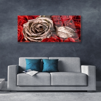 Acrylic Print Roses floral red