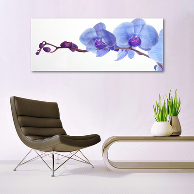 Acrylic Print Flowers floral blue purple