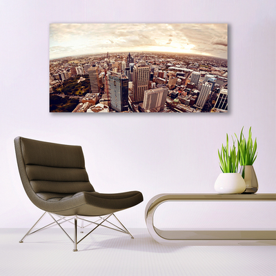 Acrylic Print City landscape brown
