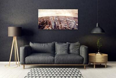 Acrylic Print City landscape brown