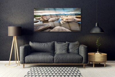 Acrylic Print Rock landscape grey