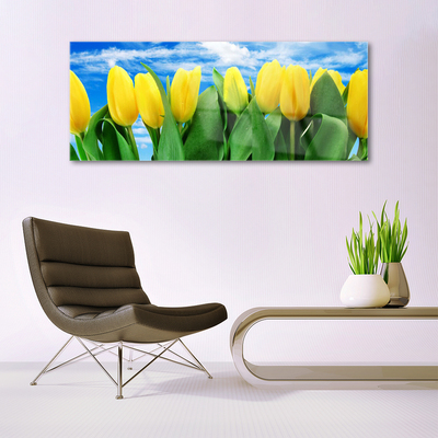 Acrylic Print Tulips floral green