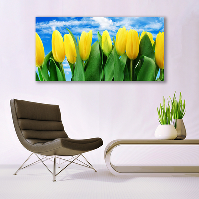 Acrylic Print Tulips floral green