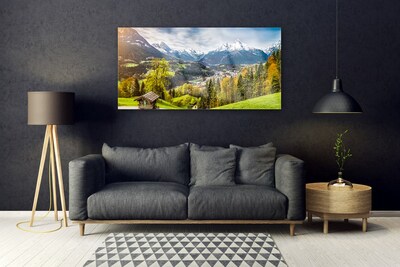 Acrylic Print Alps landscape green blue