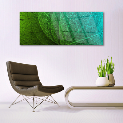 Acrylic Print Abstract leaves floral green