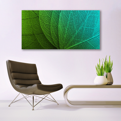 Acrylic Print Abstract leaves floral green