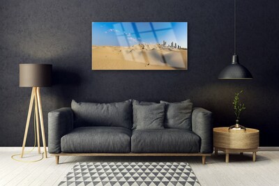 Acrylic Print Desert landscape yellow blue