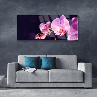 Acrylic Print Flowers floral pink purple