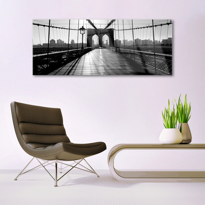 Acrylic Print Bridge architecture grey