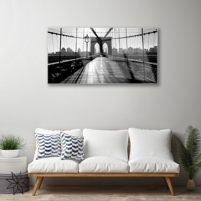 Acrylic Print Bridge architecture grey
