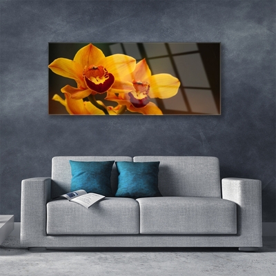 Acrylic Print Flowers floral yellow