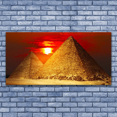 Acrylic Print Pyramids architecture yellow