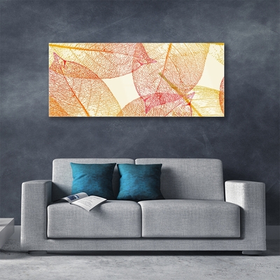 Acrylic Print Leaves art brown green