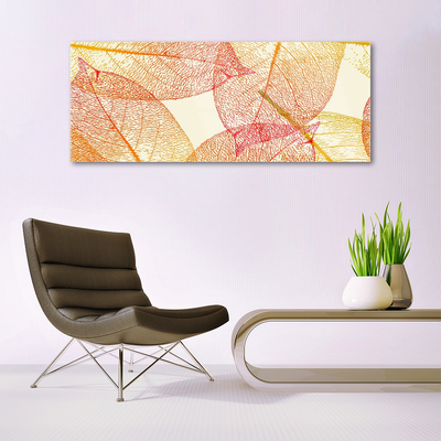 Acrylic Print Leaves art brown green