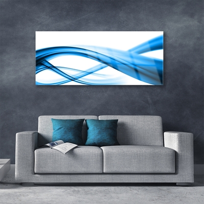 Acrylic Print Abstract art blue white
