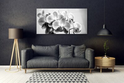 Acrylic Print Flowers floral grey