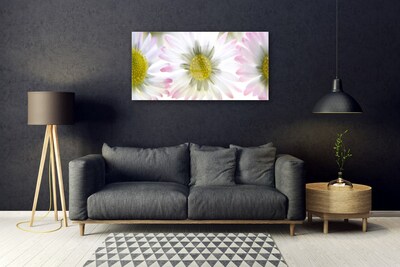 Acrylic Print Daisy floral green grey white