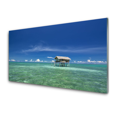 Acrylic Print Sea landscape blue