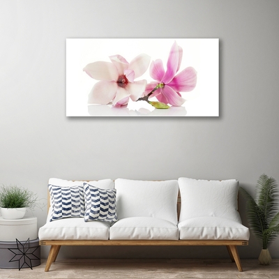 Acrylic Print Flowers floral pink white