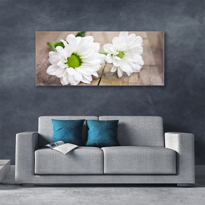 Acrylic Print Flowers floral white green