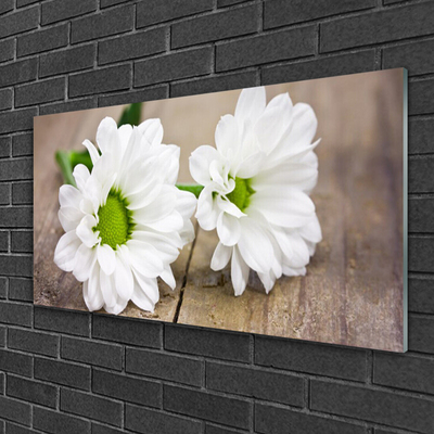 Acrylic Print Flowers floral white green