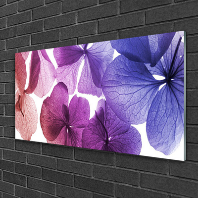 Acrylic Print Flowers floral pink purple