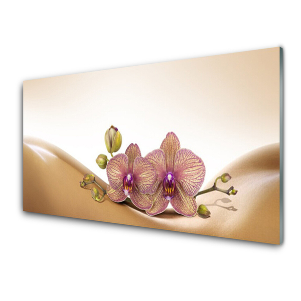 Acrylic Print Trees floral brown pink