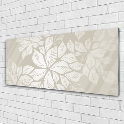 Acrylic Print Flowers art grey