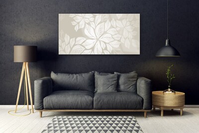 Acrylic Print Flowers art grey