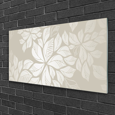 Acrylic Print Flowers art grey