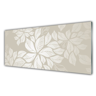 Acrylic Print Flowers art grey