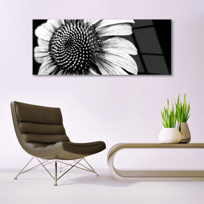 Acrylic Print Flower floral grey