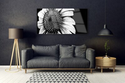 Acrylic Print Flower floral grey