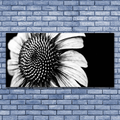 Acrylic Print Flower floral grey