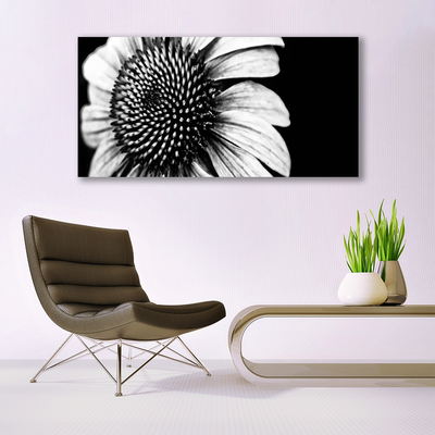 Acrylic Print Flower floral grey